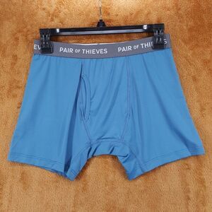 PAIR OF THIEVES Boxer Briefs Mens Small Blue Superfit Mesh Magic Stretch